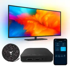 COLME TECHNOLOGY HOME - Cinta Luz Led Inmersión Tv Hdmi 55 A 65 Inch Ambilight 12v