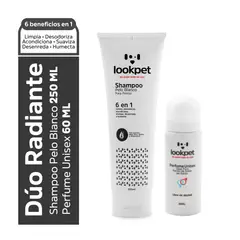 LOOKPET - Dúo Radiante - Shampoo Pelo Blanco y Perfume
