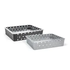 FOH - Juego de 2 Cesta antiadherentes Dots HousingPan Set