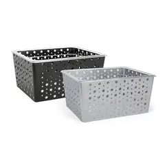FOH - Juego de 2 Cesta profundas Dots HousingPan Set - 12 Size