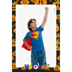 DC COMICS - Camiseta de Superman con capa azul y rojo para niño