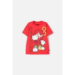 SONIC - Camiseta de manga corta rojo para niño