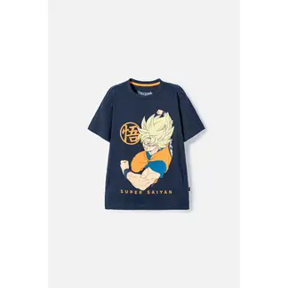 DRAGON BALL - Camiseta de manga corta azul para niño