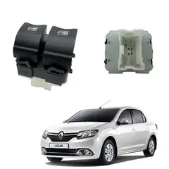 NOVAPARTS - Switch doble elevavidrio Logan 2017 - 2024 sin Auto