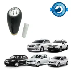 NOVAPARTS - Pomo Pera Logan / Sandero / Duster Forrada Plata Cuero