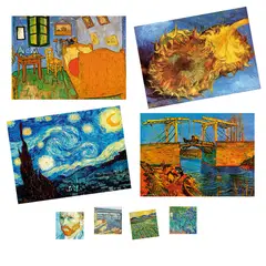 POR EJEMPLO DISEÑO Y DECORACION - 4 Individuales Y Portavasos De Mesa Vincent Vangogh