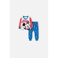 DISNEY - Pijama de Mickey Mouse con pantalón largo multicolor para bebe niño