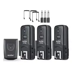 GODOX - Disparador De Radio Inalámbrico Ct-16 3 Receptores
