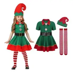 GENERICO - Disfraz Duende Elfo Niña Para Halloween Navidad X1 Talla m
