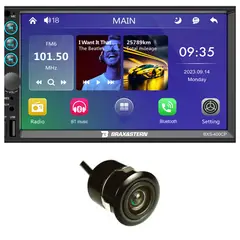 B BRAX&STERN - Radio Carro con Carplay Pantalla Táctil 7" HD 2 DIN Cámara Reversa