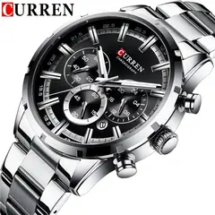CURREN - Reloj 8355 Cronógrafo En Acero De Lujo Casual Para Hombre