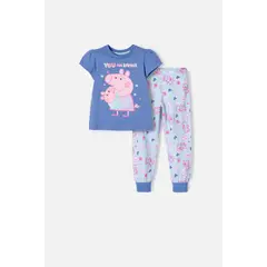 HASBRO - Pijama Peppa Pig de camiseta manga corta para niña