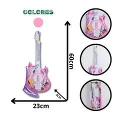 SWISSHOME - GUITARRA INFANTIL NIÑA JUGUETE PARA NIÑAS+3 AÑOS