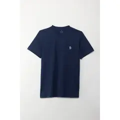 TENNIS - Camiseta manga corta estampada azul para hombre