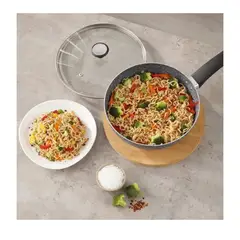 UNIVERSAL ROYAL - Sarten Wok Amatista 30 Cm Antiadherente Azul Acero
