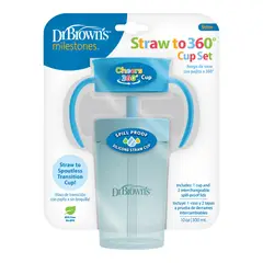 DR BROWNS - VASO PITILLO CHEERS 2 EN 1 AZUL