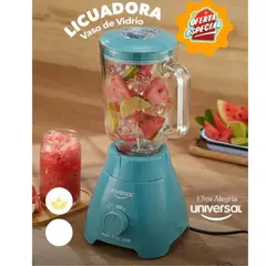 UNIVERSAL - Licuadora Vaso De Vidrio 1.7 Litros Celeste