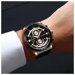 CURREN - Reloj 8360 Cronógrafo En Acero Negro Para Hombre