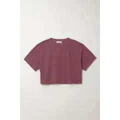 TENNIS - Camiseta amplia manga corta morada para mujer