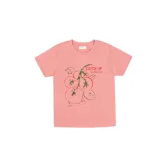 TENNIS - Camiseta naranja con estampado para mujer