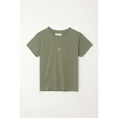 TENNIS - Camiseta básica estampada verde para mujer