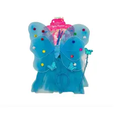 GENERICO - Disfraz Mariposa Alas + Tutú Diadema Varita Niñas Halloween