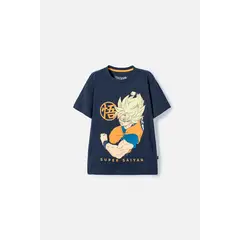DRAGON BALL - Camiseta de manga corta azul para niño