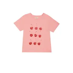 TENNIS - Camiseta básica rosada para mujer