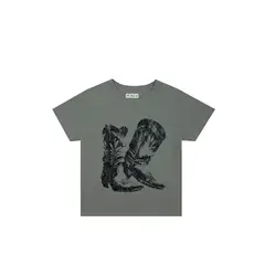 TENNIS - Camiseta gris estampada para mujer