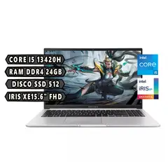 ASUS - PORTATIL VIVOBOOK 15 X1502 INTEL CORE I5 13420H RAM 24GB 512GB SSD 15.6" FHD LECTOR DE HUELLAS GRIS US MIL STD 810H