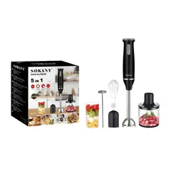 GENERICO - Batidora De Mano Sokany Con Eje De Acero Inoxidable 5 En 1