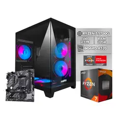 AMD - PC Gamer Ryzen 7 5700G / 32GB Ram / 2.5TB SSD / Chasis Pecera 5 Fans Fuente 350W