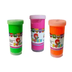 GENERICO - Vinilo Fluorecente X3 Colores Payasito 125g Pintura Tempera