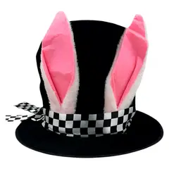 GENERICO - Sombrero Mago Copa Alta Orejas Largas Conejo Disfraz Liebre