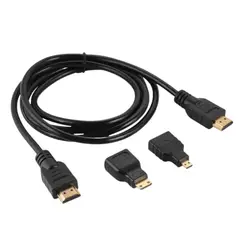 JALTECH - Hdmi 1.5 Metros 3 En 1 Mini Hdmi + Micro Hdmi