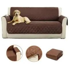 GENERICO - Protector Sofa 3 Puestos Forro Muebles Para Mascotas Perros Marrón