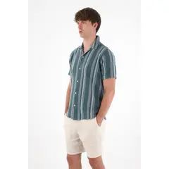 TENNIS - Camisa tipo bowling a rayas para hombre