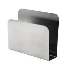 TRIPLE CLEAN - Servilletero Liso De Mesa En Acero Inoxidable