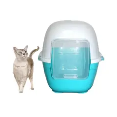 HALLY PET - Baño para gatos Gigante Celeste
