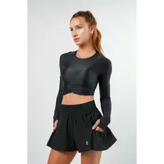 NO RULES - Camibuso deportivo Retro Rush Long Sleeve Top Negro