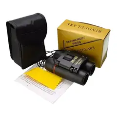 GENERICO - BINOCULARES PEQUEÑOS 30X60 + ESTUCHE COLOR NEGRO