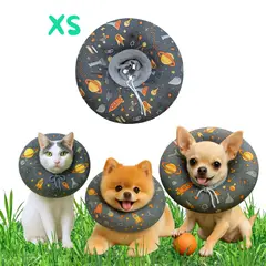 GENERICO - Collar Protector Postoperatorio Tipo Donut Perro y Gato XS