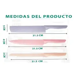 CHINA GLAZE - Set de cuchillos color pastel gruesos