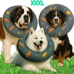 GENERICO - Collar Protector Postoperatorio Tipo Donut Perro y Gato XXXL