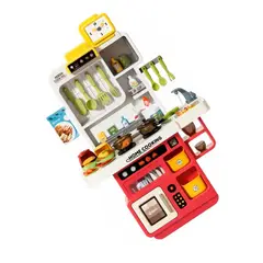 GENERICO - Cocina De Juguete Para Niños Ref 728b Grande Luz Sonido Rojo