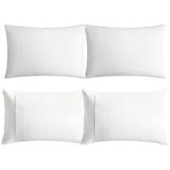 ENERGY PLUS - Combo 2 Almohadas Hotelera + 2 Fundas Algodón 180 Hilos