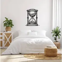 BEER EXPERIENCE LAB - Cuadro decoración pared Reloj de Arena 60x40cm MDF Negro