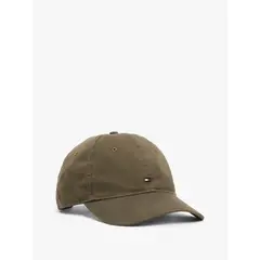 TOMMY HILFIGER - Gorra verde de béisbol con logo bordado