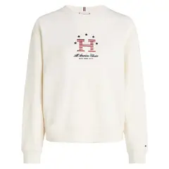 TOMMY HILFIGER - Saco blanco con estampado gráfico All American Classics