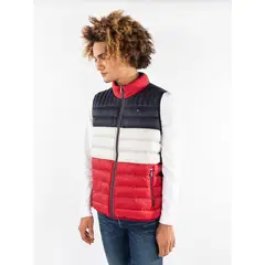 TOMMY HILFIGER - Chaleco rojo Quilted triblock